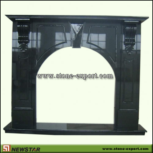 Fireplace Mantels,Granite Fireplace,Absoutely Black