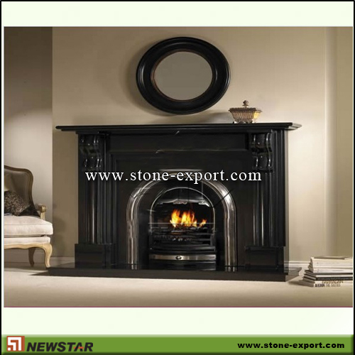 Fireplace Mantels,Granite Fireplace,Absoutely Black