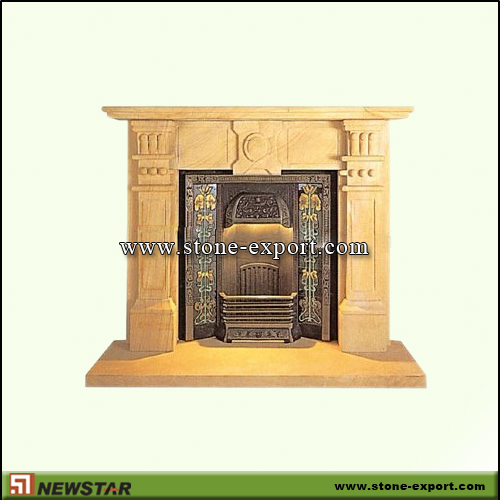 Fireplace Mantels,Sandstone Fireplace,Yellow Sandstone