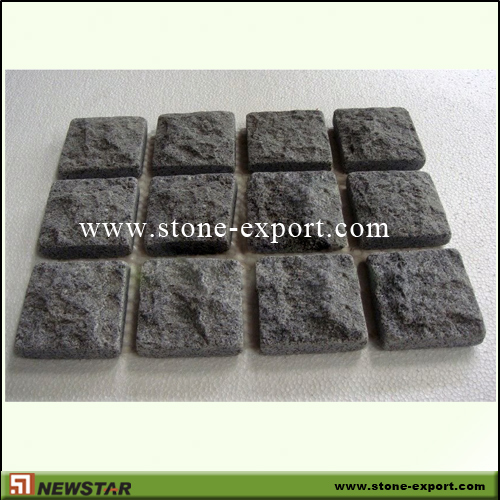 Paver(Paving Stone),Mesh Cobblestone,G684 Black Peael