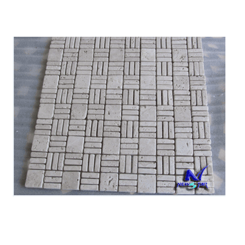 Mosaic Tile,Marble Mosaic,White Travertine