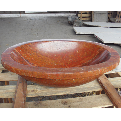 Stone Sink and Basin,Stone Bowl,Red Travertine