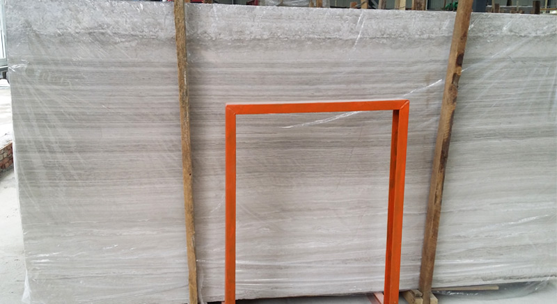 White wood graining marble