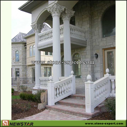 Construction Stone,Baluster and Railing,White Marble