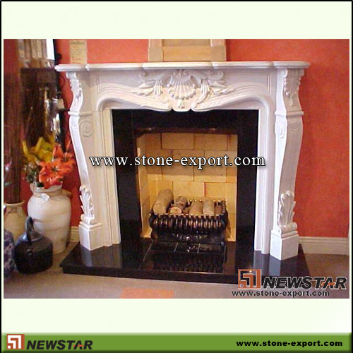 Fireplace Mantels,Marble Fireplace,White Marble