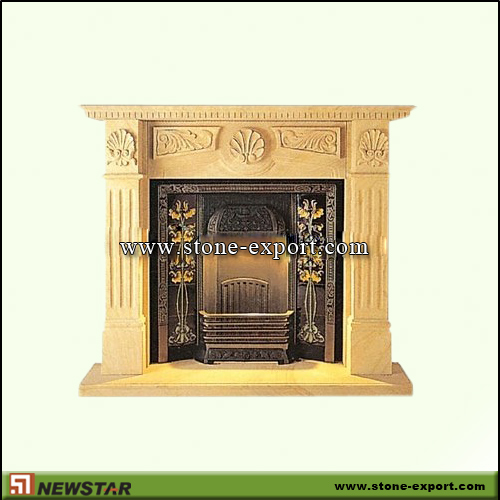 Fireplace Mantels,Sandstone Fireplace,Yellow Sandstone