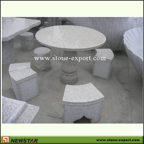 Landscaping Stone,Table and Bench,G603 Mountain Grey