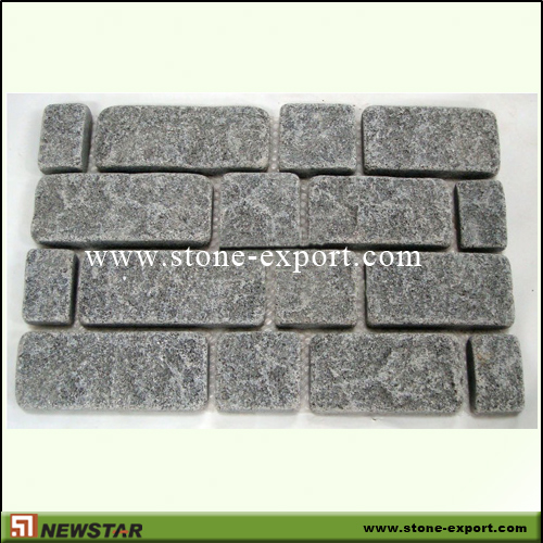 Paver(Paving Stone),Mesh Cobblestone,G684 Black Peael