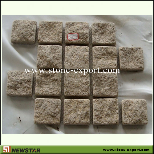 Paver(Paving Stone),Mesh Cobblestone,G682 Golden Yellow