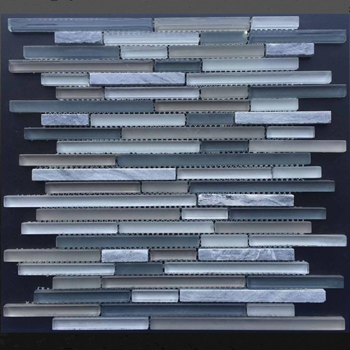 Mosaic Tile,Marble with Glass Mosaic,Marble & Glass