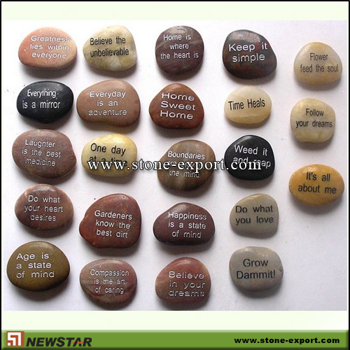 Pebble Series,Polished Engraved Stone,Pebble