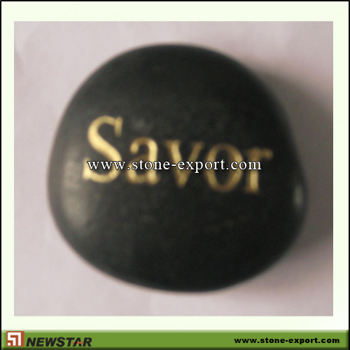 Pebble Series,Polished Engraved Stone,Pebble