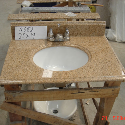 Countertop and Vanity top,Vanity With Ceramic Sinks,Granite