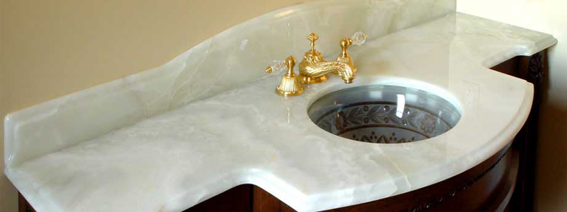 snow white onyx vanity top