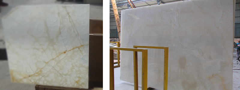 snow white onyx tiles